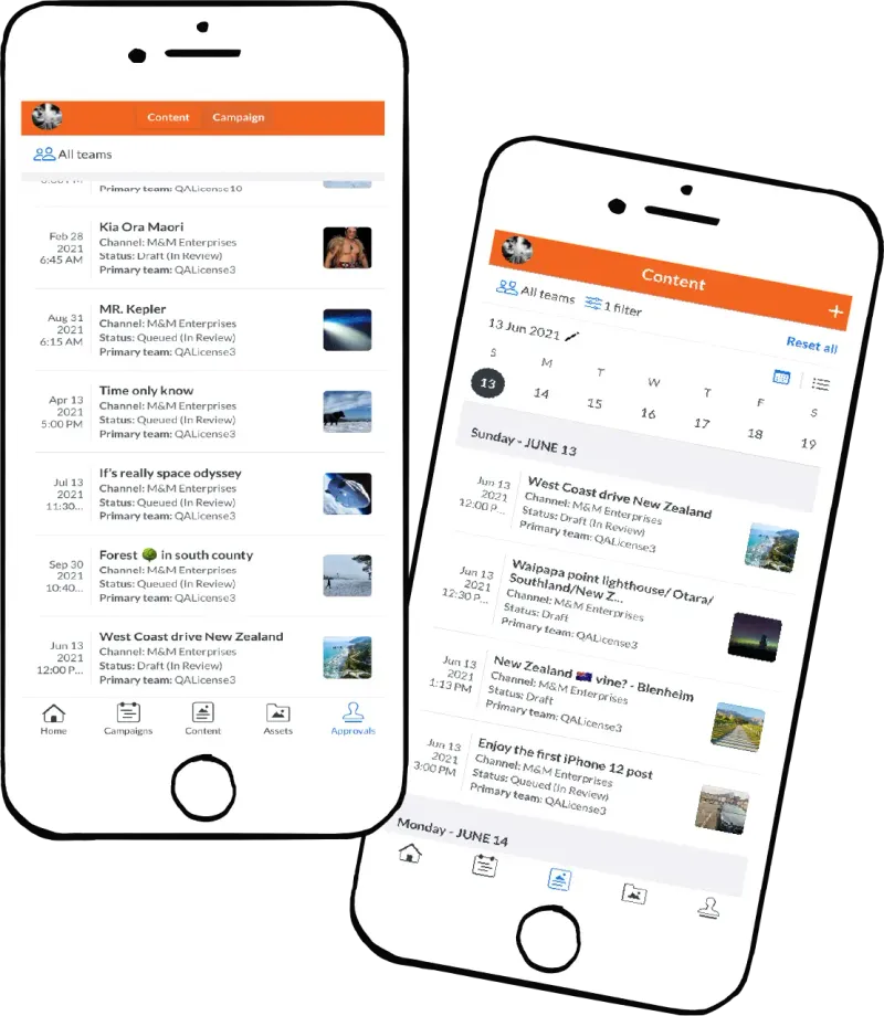 Seismic Percolate Marketing mobile app redesign